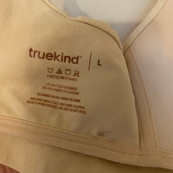 Truekind Supportive Comfort Wireless Shaping Bra Beige Size Large - Picture 5 of 9